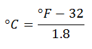 Conversão de Fahrenheit para graus Celsius