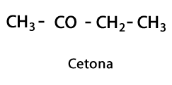 Molécula de cetona orgânica