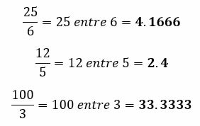 Conversia de la fracția necorespunzătoare la numărul zecimal