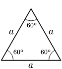 Definition af ligesidet trekant
