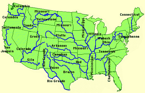 rios da américa do norte
