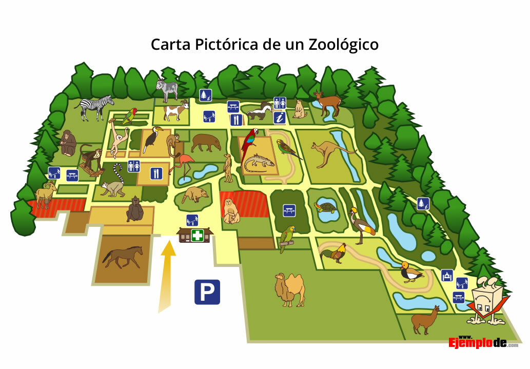 Bildkarta över en djurpark