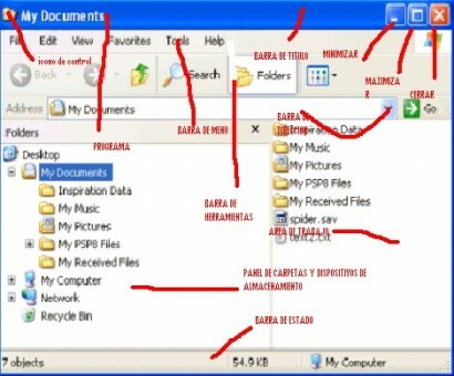 Typický příklad průzkumníka Windows.