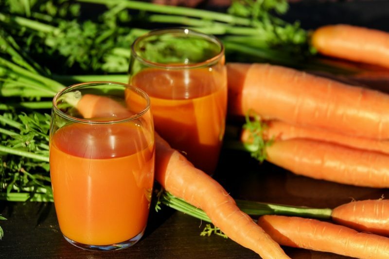 suco de cenoura - aminoácidos