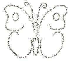 caligrama de borboleta