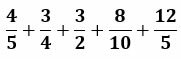 Sum of fractions with different denominators