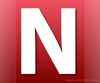 Gambar huruf N