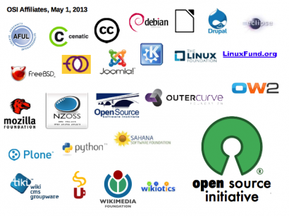 Il logo che identifica l'iniziativa gratuita o open source. Anche il logo delle diverse applicazioni che lo utilizzano.