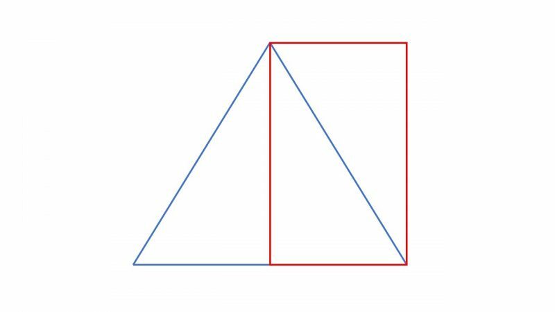stačiakampis - trikampis