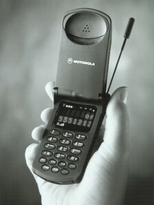Motorola's Star Tac was the first mobile that could fit in the hand. 