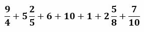 Sum of fractions with integers