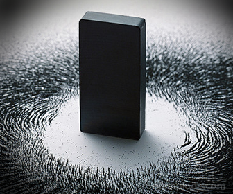 Magnet surrounded by iron filings