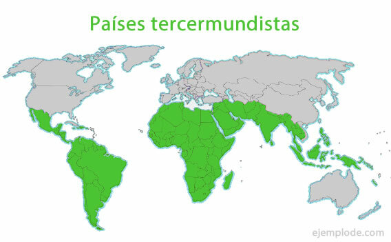 Kaart van derdewereldlanden