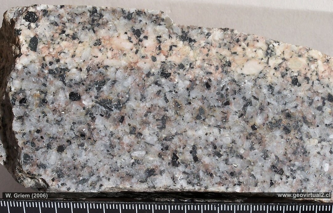 Magmatická horninová granodiorita
