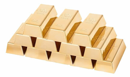 Gold bullion, pure substance