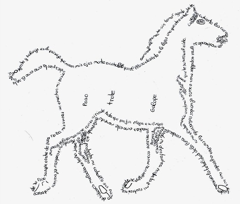 kůň kaligram